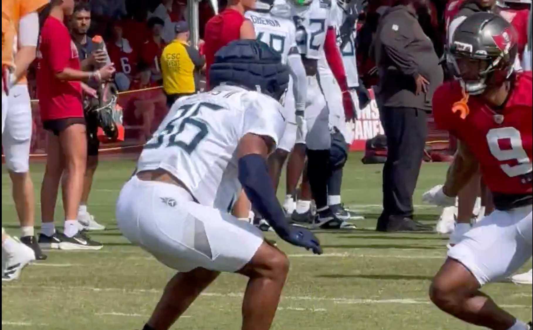 Emeka Egbuka makes a huge play in Bucs-Titans joint practice.